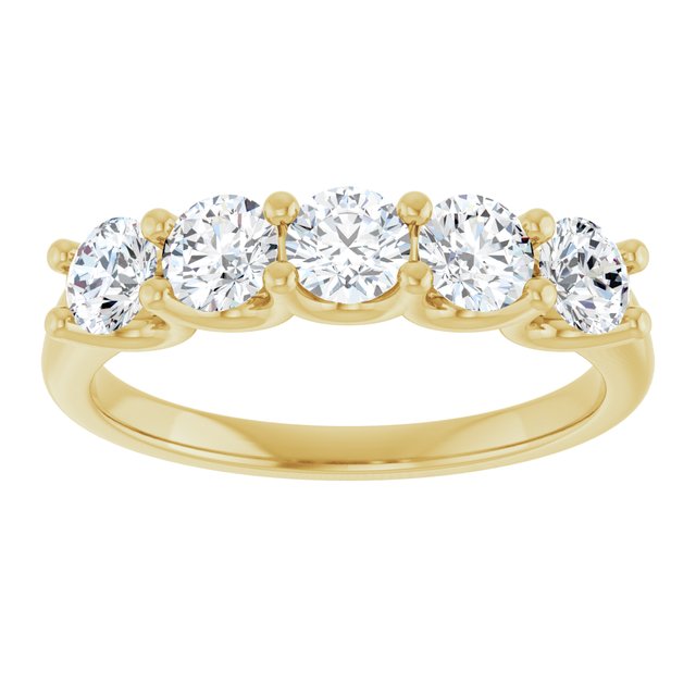 14K White 1 1/3 CTW Natural Diamond Anniversary Band