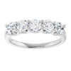 Stunning 14K White Gold Natural Diamond Anniversary Ring with 1 1/3 CTW