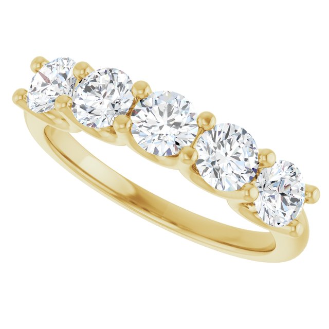 14K White 1 1/3 CTW Natural Diamond Anniversary Band