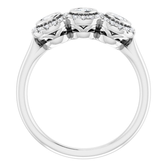 14K White 1/2 CTW Natural Diamond Anniversary Band