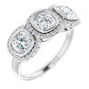 Elegant 14K White Gold 1/2 CTW Natural Diamond Wedding Anniversary Ring