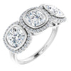 Elegant 14K White Gold 1/2 CTW Natural Diamond Wedding Anniversary Ring