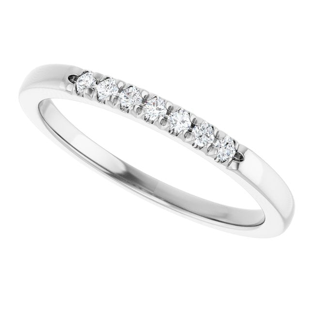 14K White Gold Diamond Anniversary Band with 1/10 CTW Natural Diamonds