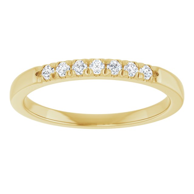 14K White 1/10 CTW Natural Diamond Anniversary Band