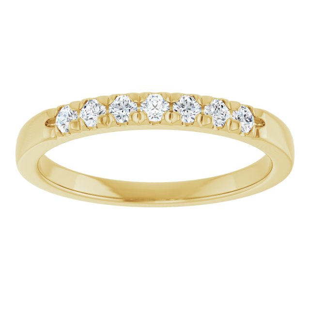 14K White Gold Diamond Anniversary Band with 1/10 CTW Natural Diamonds