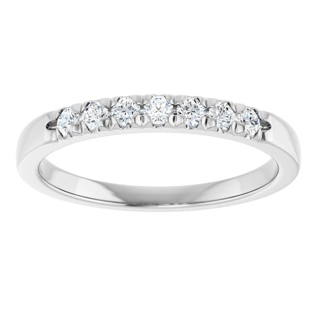 14K White 1/10 CTW Natural Diamond Anniversary Band