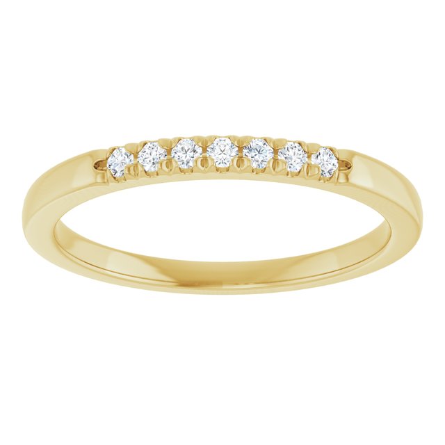 14K White 1/10 CTW Natural Diamond Anniversary Band