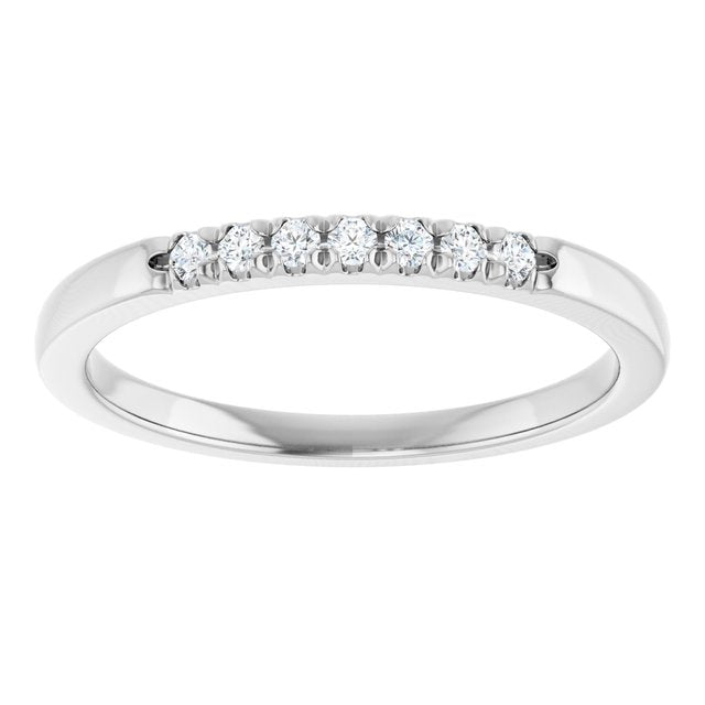 14K White Gold Diamond Anniversary Band with 1/10 CTW Natural Diamonds