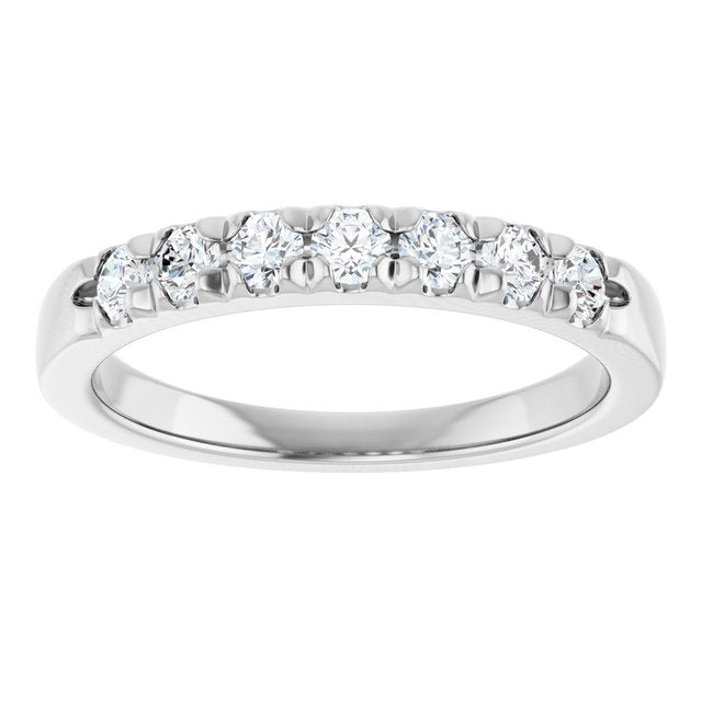14K Gold & Platinum Lab-Grown Diamond French-Set Anniversary Band - Options Available