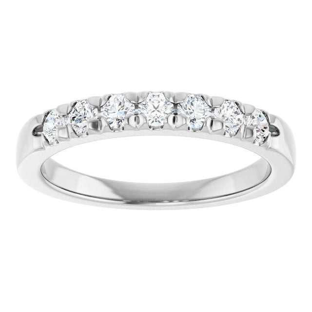 14K White 1/10 CTW Natural Diamond Anniversary Band