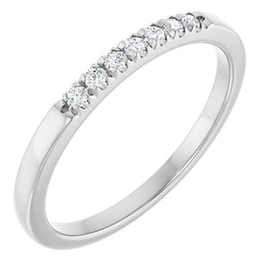 1/10 CTW Natural Diamond French-Set Anniversary Band Crafted in 14K Gold & Platinum