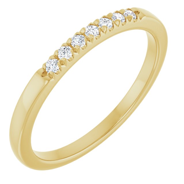 14K Gold & Platinum Natural Diamond French-Set Anniversary Band - Options Available