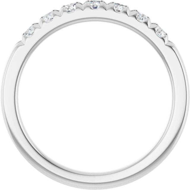 14K White Gold Diamond Anniversary Band with 1/10 CTW Natural Diamonds