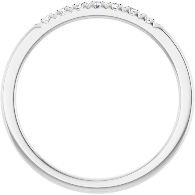 14K White Gold Diamond Anniversary Band with 1/10 CTW Natural Diamonds