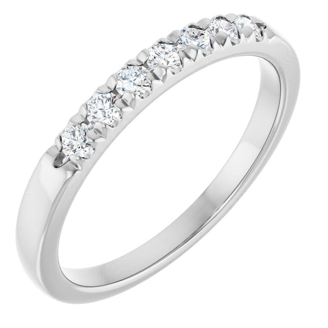 14K White 1/10 CTW Natural Diamond Anniversary Band