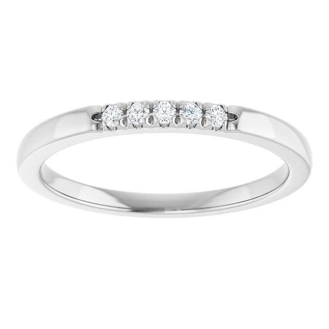 14K Gold & Platinum Natural Diamond French-Set Anniversary Band - Options Available