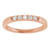 14K White .07 CTW Natural Diamond Anniversary Band