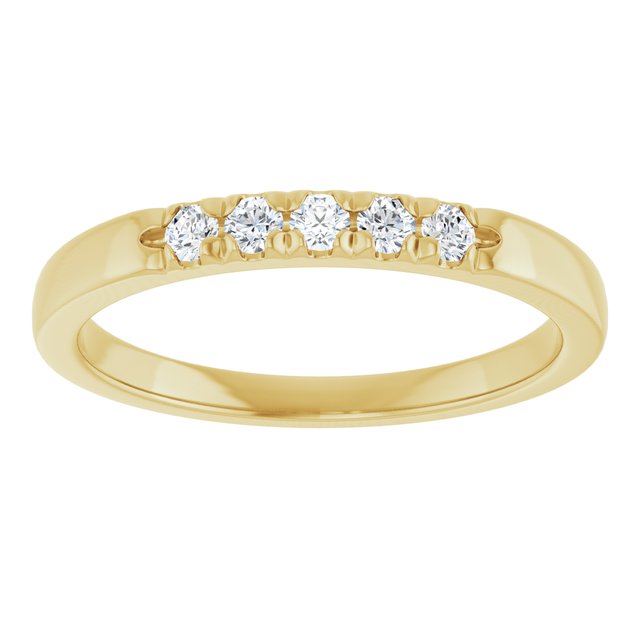 14K White .07 CTW Natural Diamond Anniversary Band