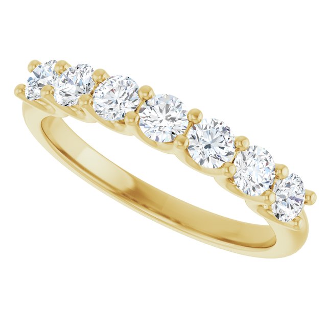 Platinum 5/8 CTW Natural Diamond Elegance Anniversary Band