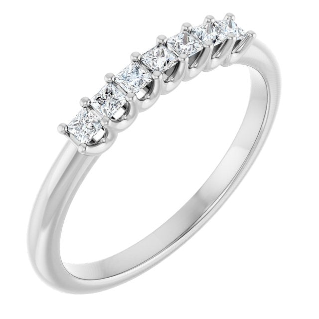 Platinum 5/8 CTW Natural Diamond Anniversary Band