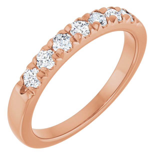 3/8 CTW Lab-Grown Diamond French-Set Anniversary Band Crafted in 14K Gold & Platinum