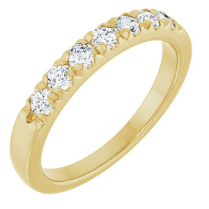 14K Gold & Platinum Lab-Grown Diamond French-Set Anniversary Band - Options Available