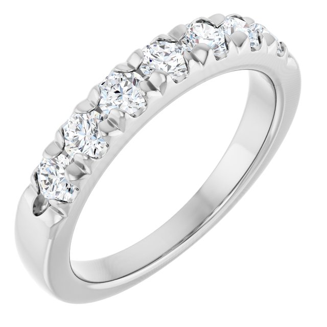 14K White 1/10 CTW Natural Diamond Anniversary Band