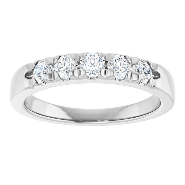 14K White Gold Diamond Anniversary Band with .07 CTW Natural Diamonds