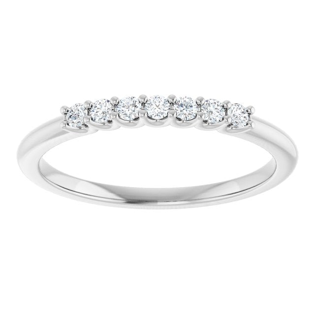 Platinum 5/8 CTW Natural Diamond Elegance Anniversary Band