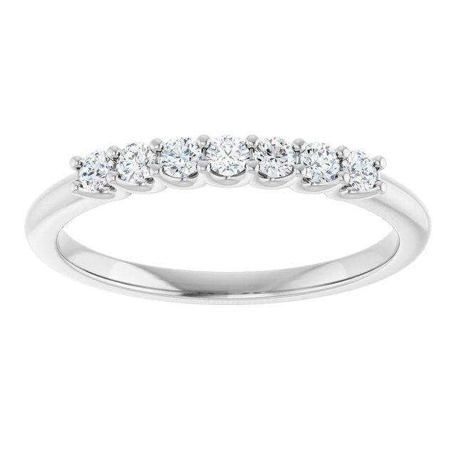 Platinum 5/8 CTW Natural Diamond Anniversary Band