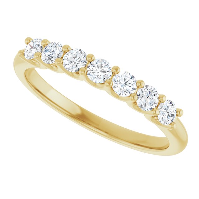 Platinum 5/8 CTW Natural Diamond Elegance Anniversary Band