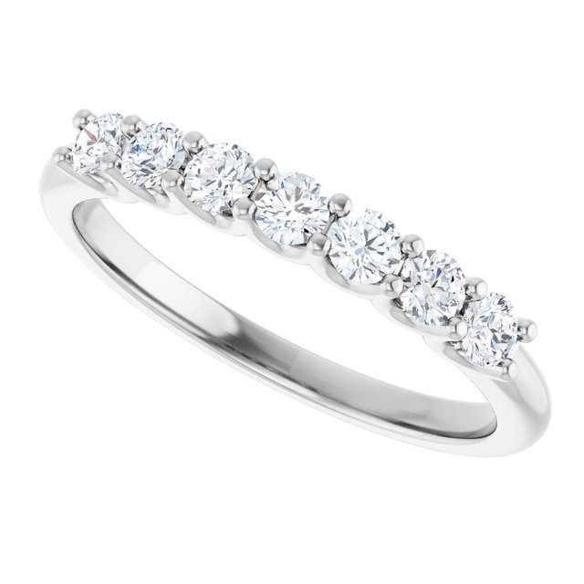 Platinum 5/8 CTW Natural Diamond Anniversary Band