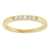 14K White .07 CTW Natural Diamond Anniversary Band