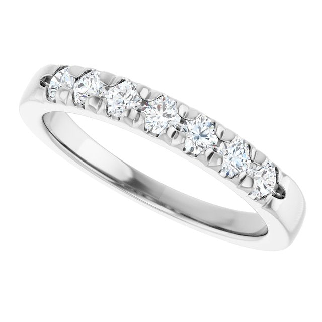 14K White Gold Diamond Anniversary Band with 1/10 CTW Natural Diamonds