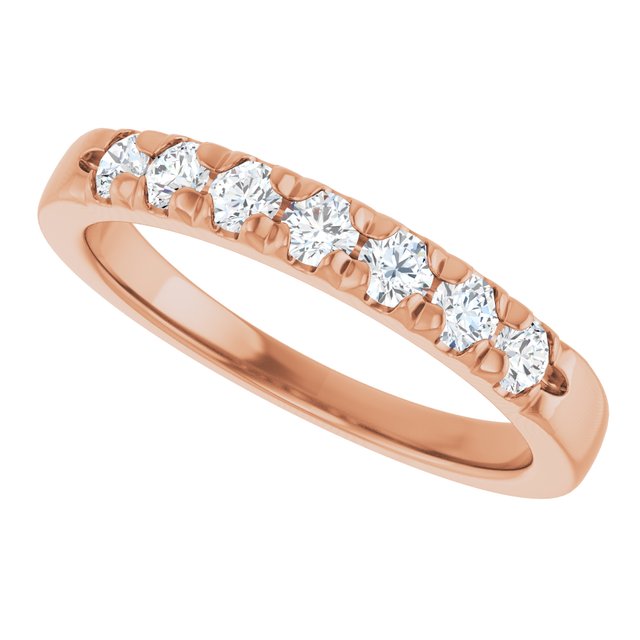 14K White 1/10 CTW Natural Diamond Anniversary Band