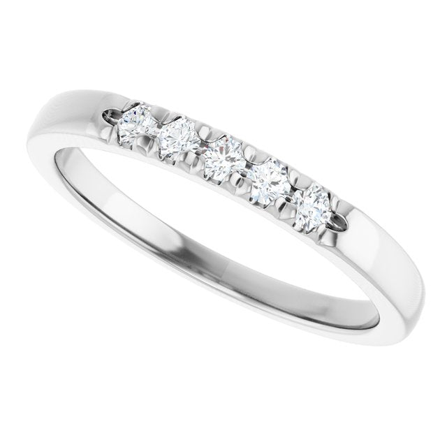 14K White Gold Diamond Anniversary Band with .07 CTW Natural Diamonds