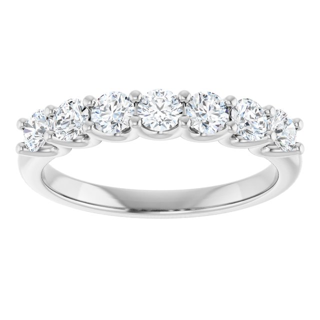 Platinum 5/8 CTW Natural Diamond Anniversary Band