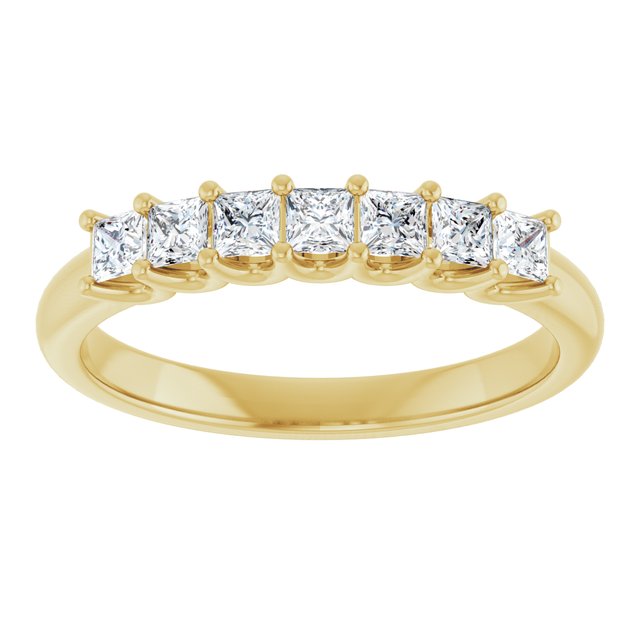 Platinum 5/8 CTW Natural Diamond Elegance Anniversary Band