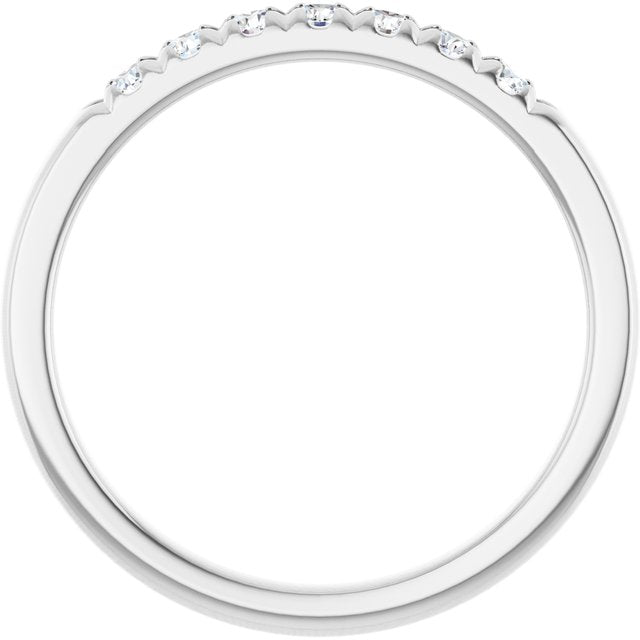 14K White 1/10 CTW Natural Diamond Anniversary Band