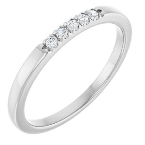 .08 CTW Lab-Grown Diamond French-Set Anniversary Band Crafted in 14K Gold & Platinum