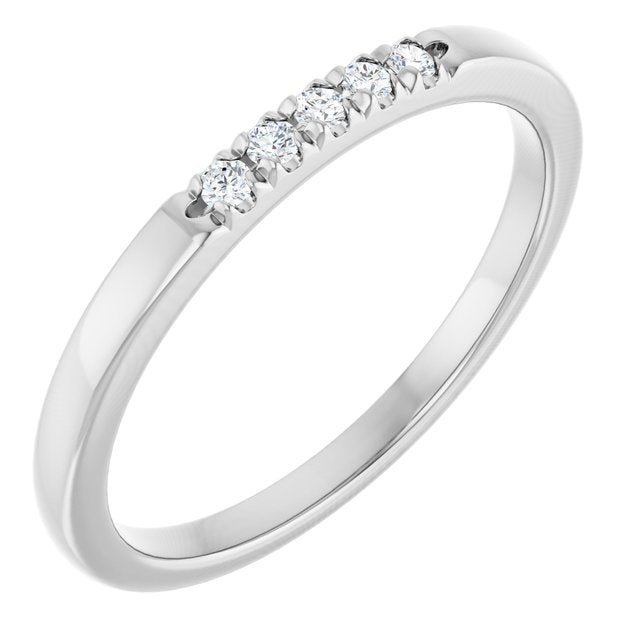 14K White Gold Diamond Anniversary Band with .07 CTW Natural Diamonds