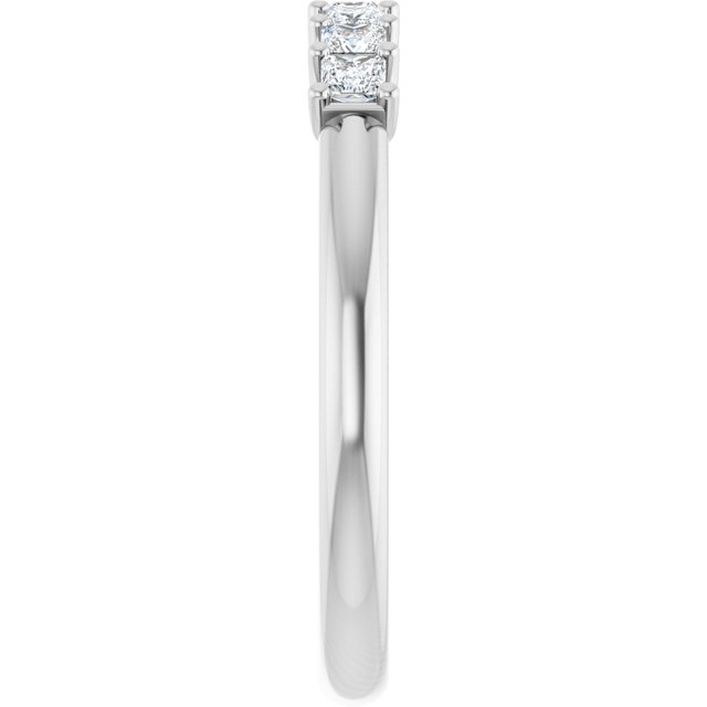 Platinum 5/8 CTW Natural Diamond Elegance Anniversary Band