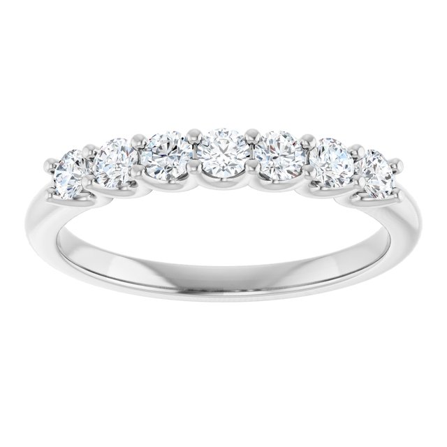 Platinum 5/8 CTW Natural Diamond Elegance Anniversary Band