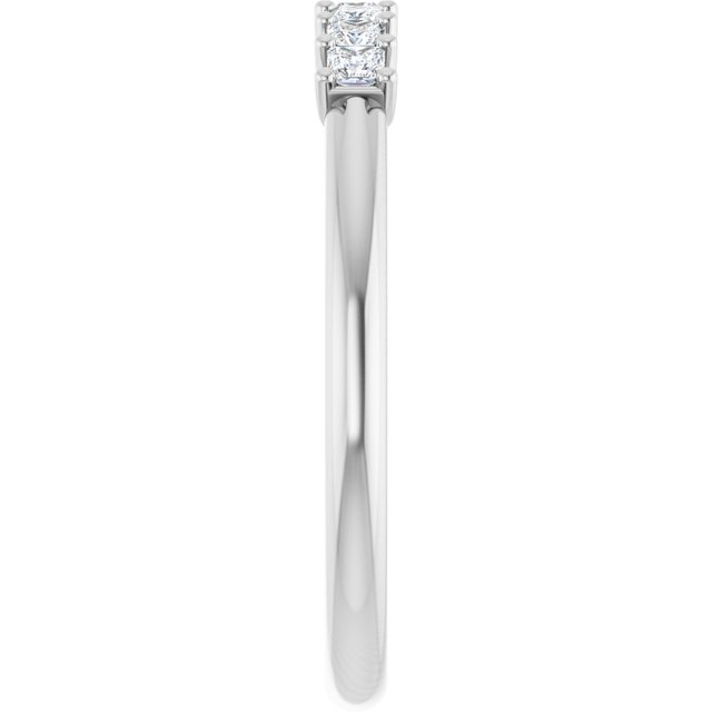 Platinum 5/8 CTW Natural Diamond Elegance Anniversary Band