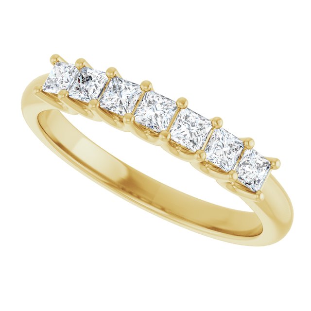 Platinum 5/8 CTW Natural Diamond Anniversary Band