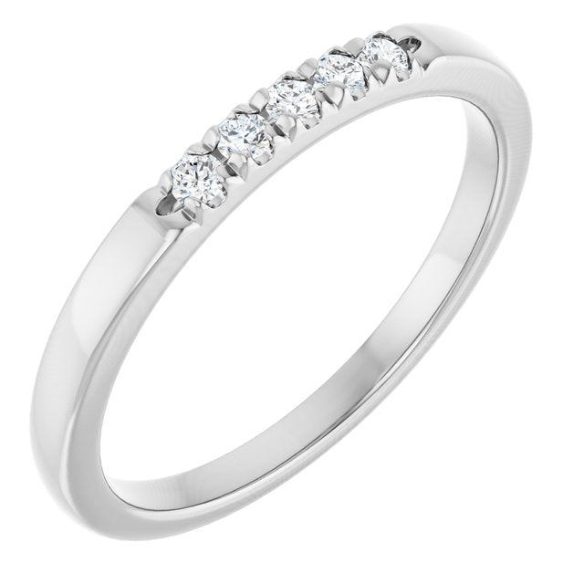 14K White Gold Diamond Anniversary Band with .07 CTW Natural Diamonds