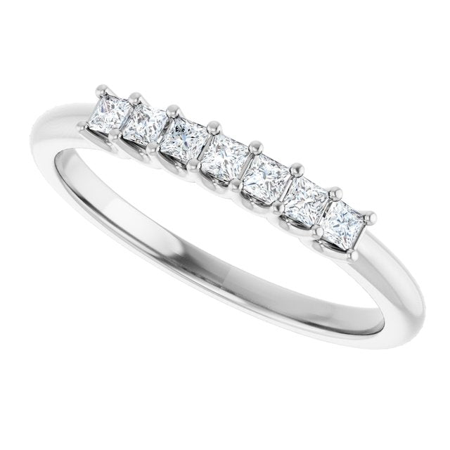 Platinum 5/8 CTW Natural Diamond Elegance Anniversary Band