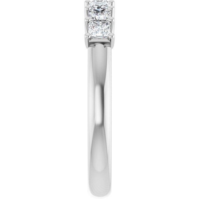 Platinum 5/8 CTW Natural Diamond Anniversary Band