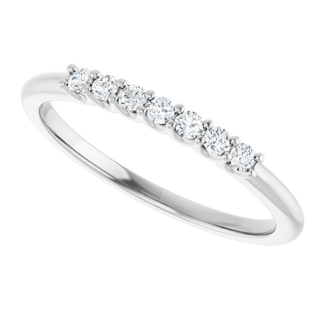 Platinum 5/8 CTW Natural Diamond Elegance Anniversary Band