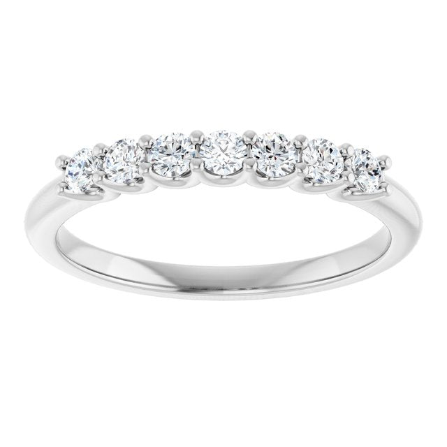 Platinum 5/8 CTW Natural Diamond Elegance Anniversary Band